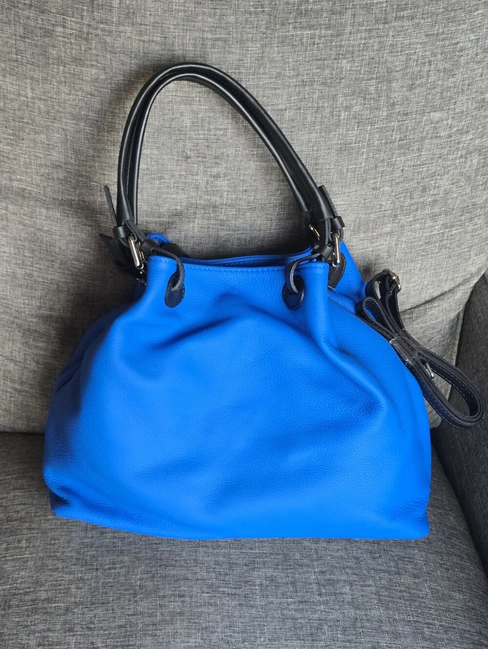 GIANNI CONTI Made In Italy Leather Shoulder Bag Handbag With Strap & Dustbag